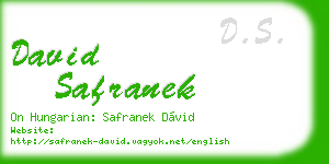 david safranek business card